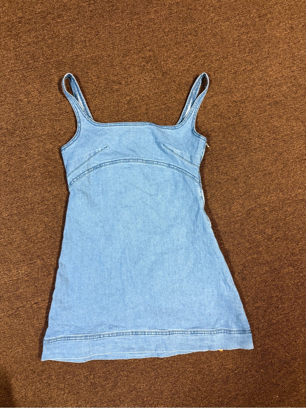 denim mini dress